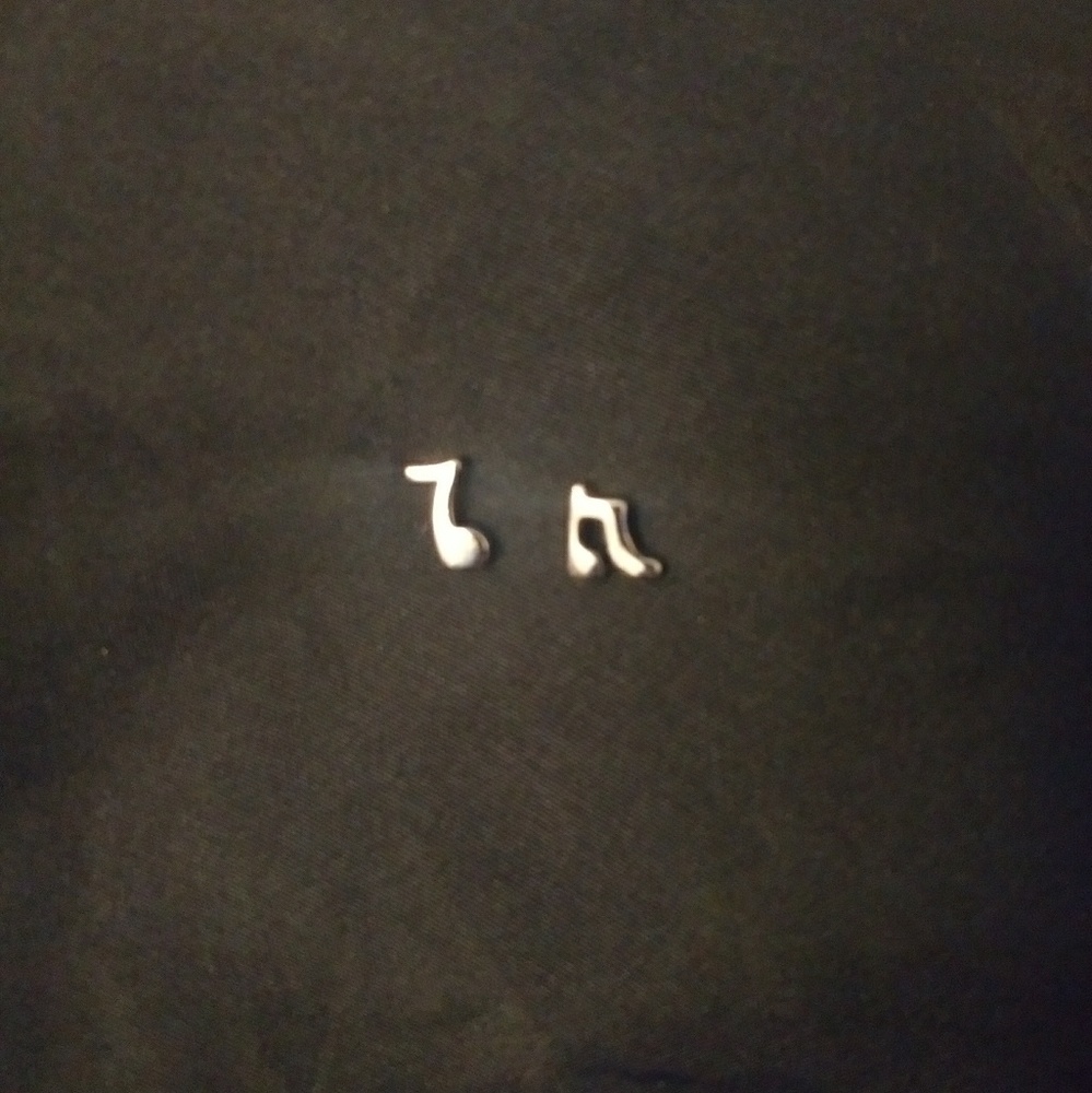 Sterling Silver Music Note Earrings